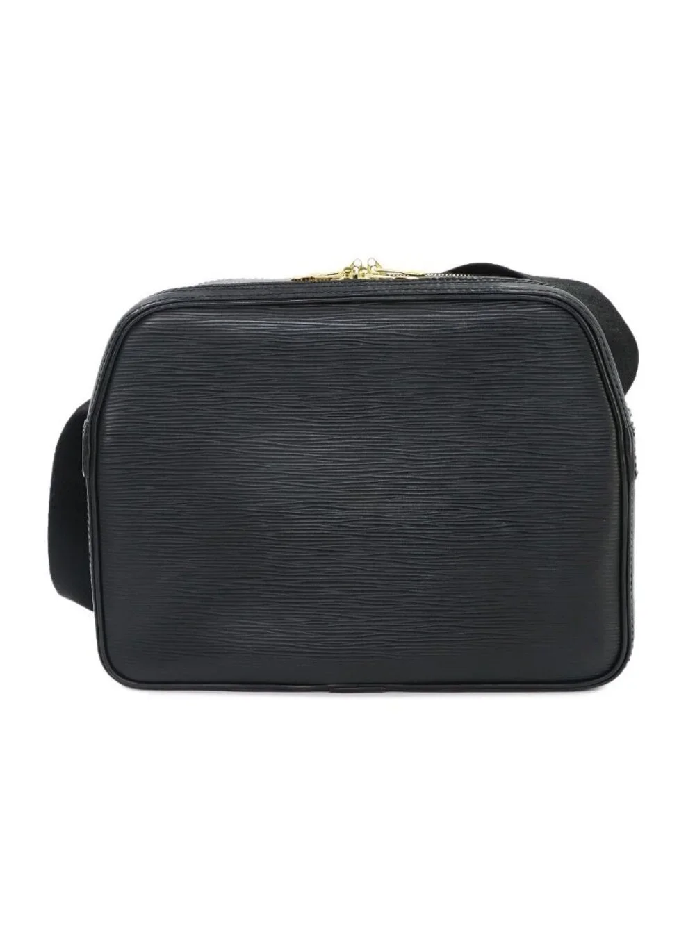 Louis Vuitton Epi Reporter Personal Shoulder Bag Leather Noir Gold